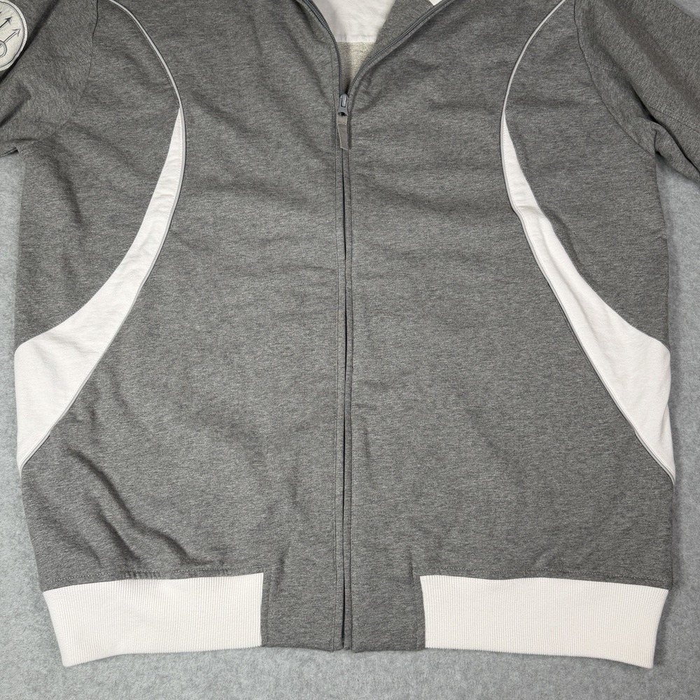 Beretta Full Zip Sweat Jacket Sweatshirt Men's XXL 2XL Gray White Cotton Knit - Picture 7 of 8